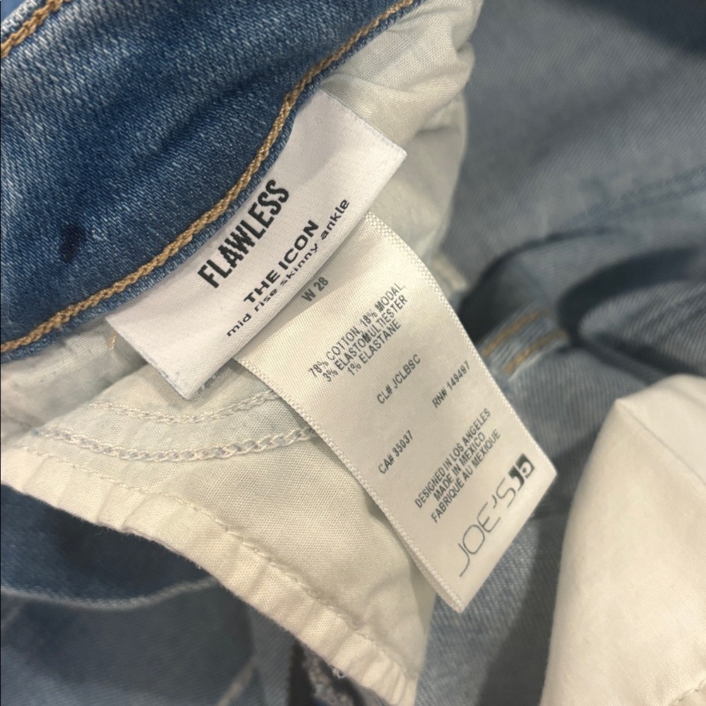 Joe’s Flawless The Icon Mid Rise Skinny Ankle Jeans Size 28 - Picture 3 of 8